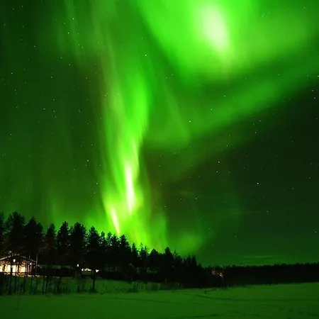 Ruska 2, Yllaes, Aekaeslompolo, Lapland - Log Cabin With Lake And Fell Scenery Exterior photo
